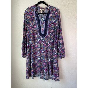 Matilda Jane Women's Floral Print Long Sleeve Dress - Bohemian Style